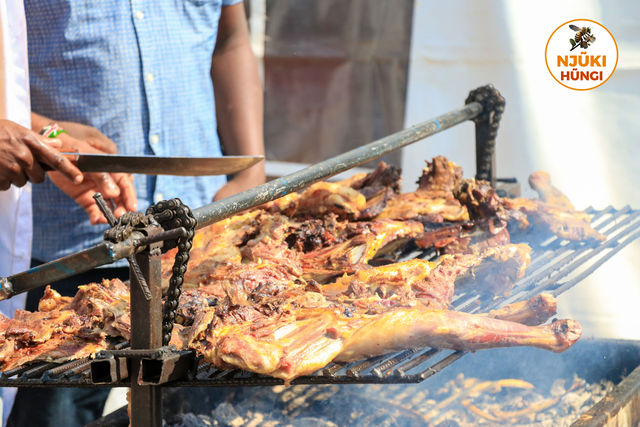 Traditional meat roasting at the forum